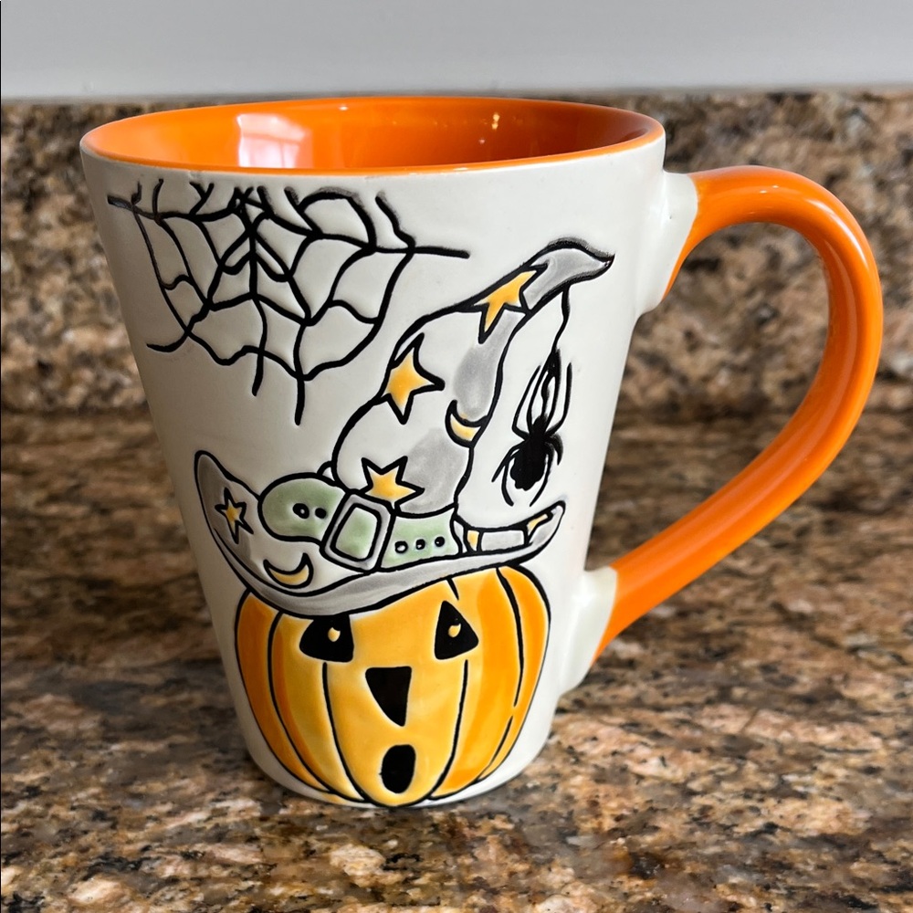 NEW Spectrum Designz Halloween Double Sided Embossed Latte Mug